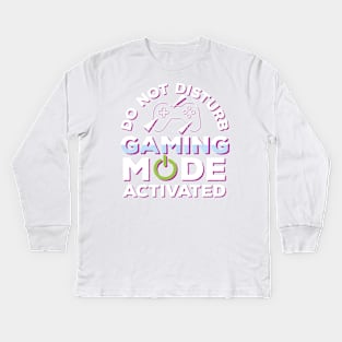 Gaming addict Kids Long Sleeve T-Shirt